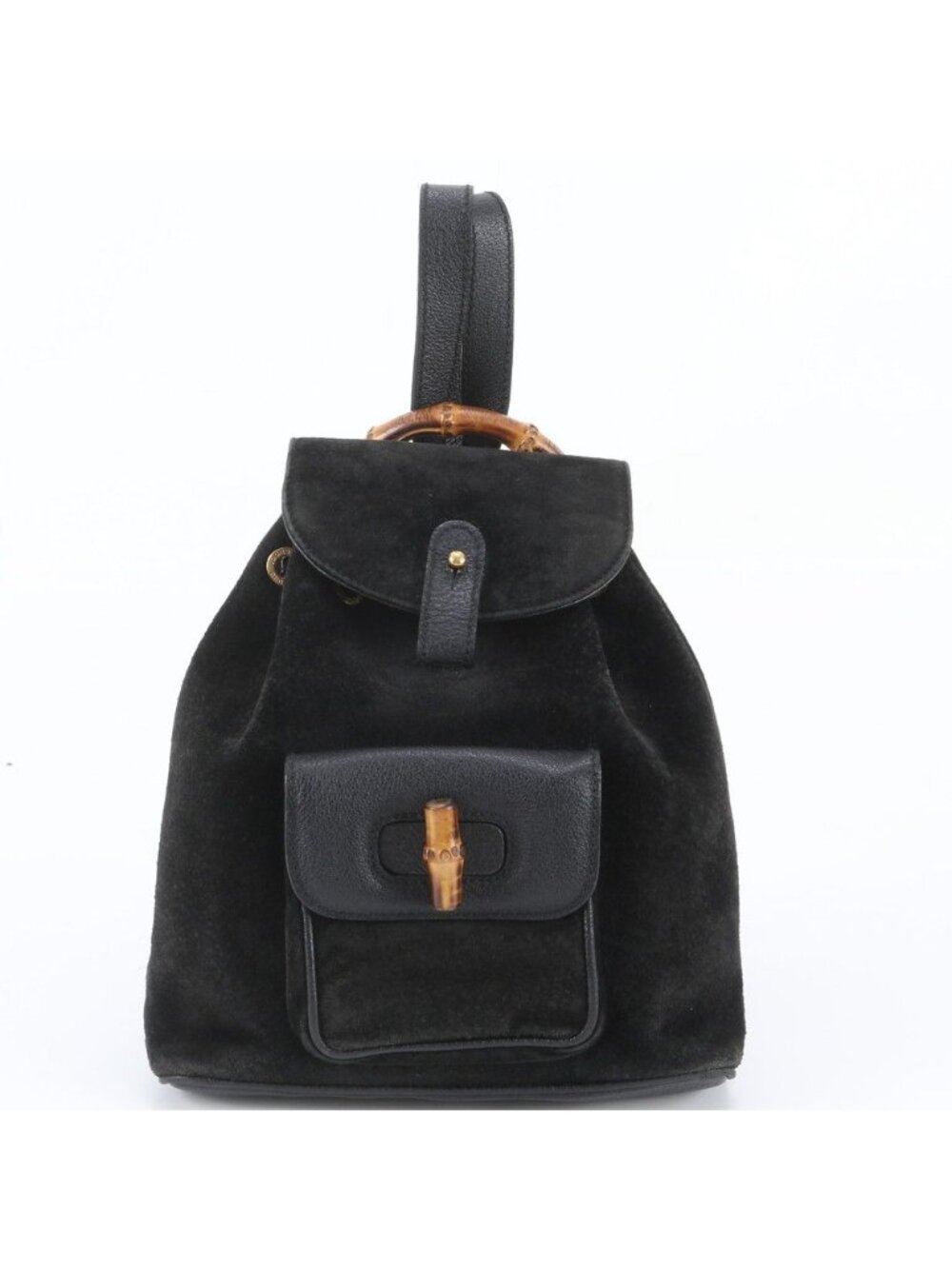 Gucci Vintage Bamboo Leather Backpack